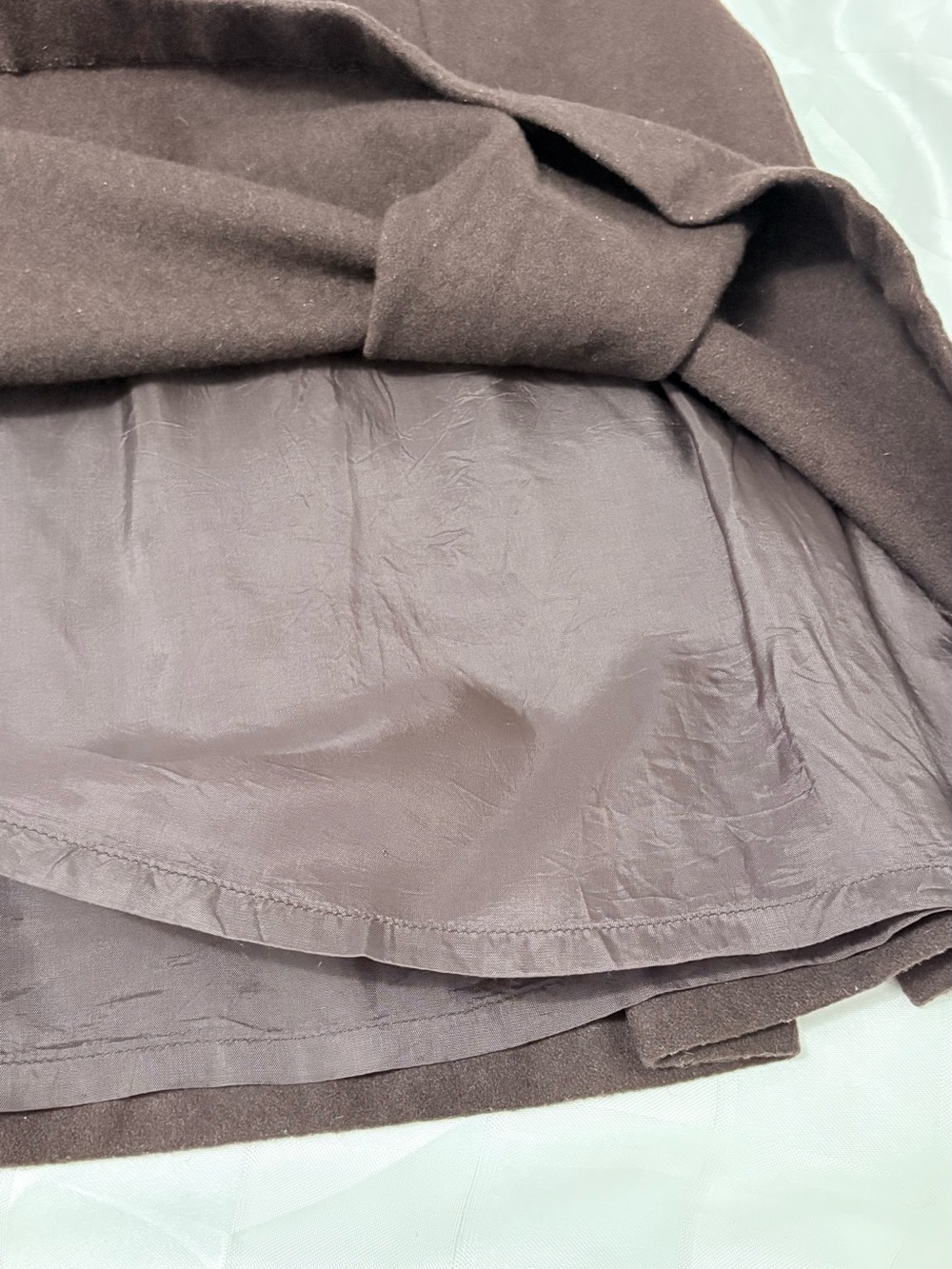 Vintage 90s Club Monaco Brown Wool Pleated Skirt - Made in Canada - Sz 6 - Picture 6 of 9